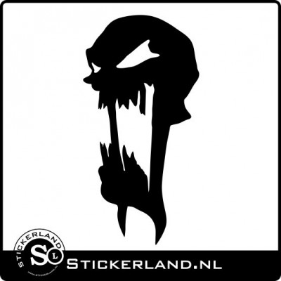 Skull doodskop zombie sticker 01