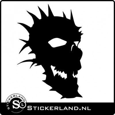 Skull doodskop zombie sticker 02