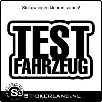 Test Fahrzeug sticker