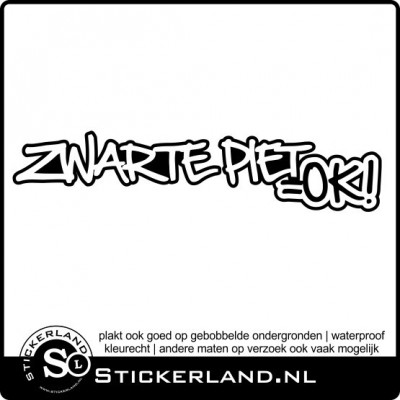 Zwarte Piet is ok sticker