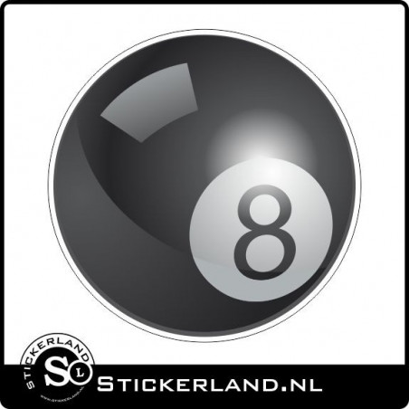 Eight ball Oldskool retro sticker