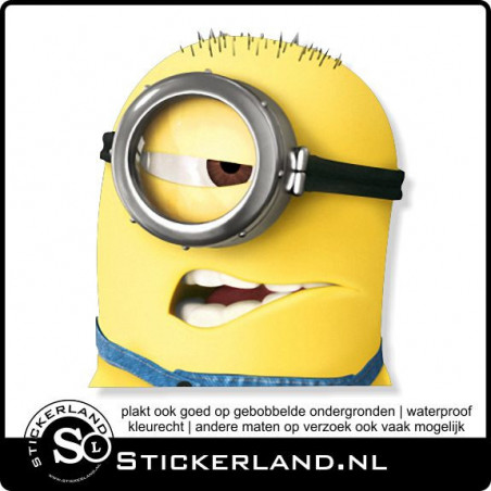 Peeking Minion 04 fullcolor sticker