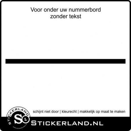 Kenteken sticker zonder tekst (54x2cm)