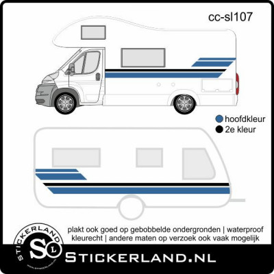 Camper en caravan stripingset 013 (vanaf 150cm)