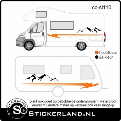 Camper en caravan stripingset 016 (vanaf 150cm)