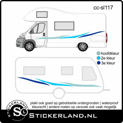 Camper en caravan stripingset 023 (vanaf 150cm)