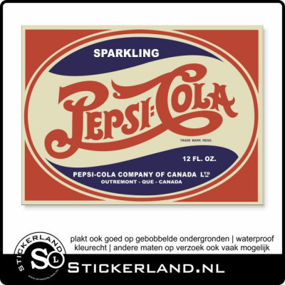 Pepsi Cola Oldskool retrosticker