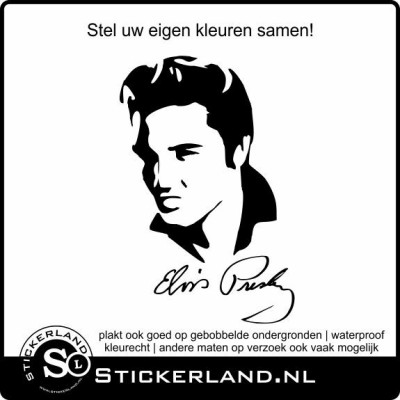 Elvis Presley met handtekening sticker