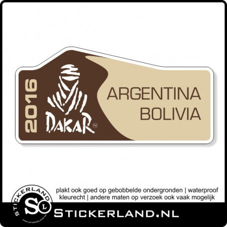 Dakar 2016 fullcolor sticker