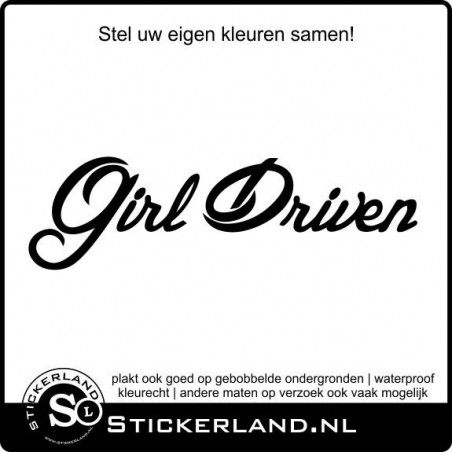 Girl Driven Sticker