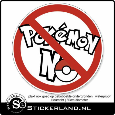 Pokemon No sticker (30cm)
