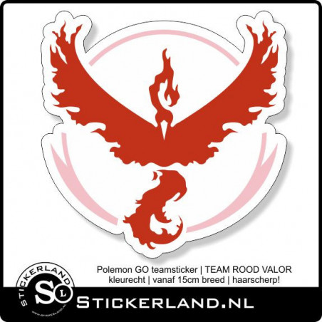 Pokemon GO Team Rood Valor sticker