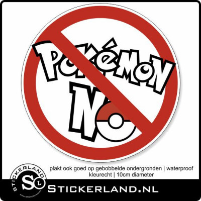 Pokemon No sticker (10cm)