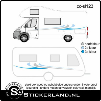 Camper en caravan stripingset 029 (vanaf 150cm)