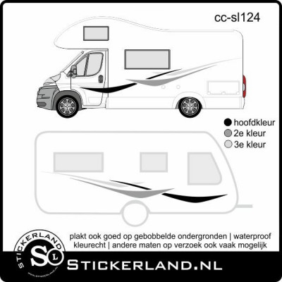 Camper en caravan stripingset 030 (vanaf 150cm)