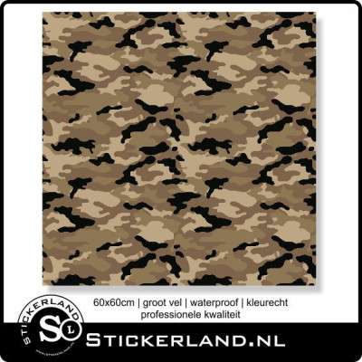 Camouflage stickervel 60x60cm 002