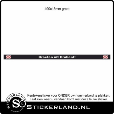 Groeten uit Brabant kentekensticker