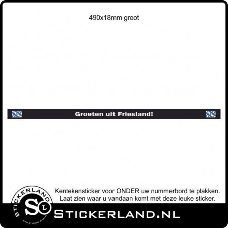 Groeten uit Friesland kentekensticker