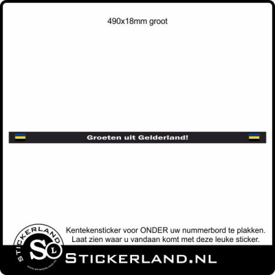 Groeten uit Gelderland kentekensticker