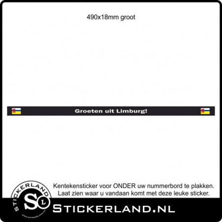 Groeten uit Limburg kentekensticker