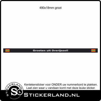 Groeten uit Overijssel kentekensticker