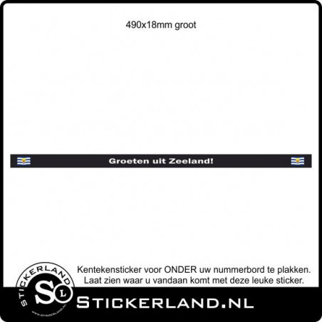 Groeten uit Zeeland kentekensticker