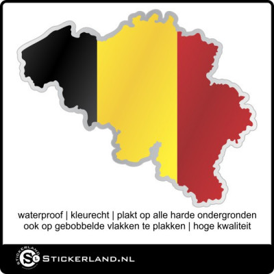 Landen sticker Belgie klein
