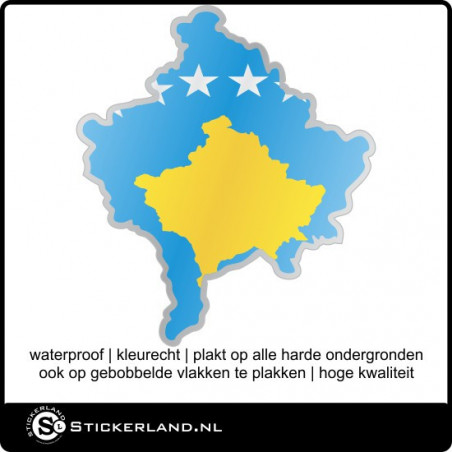 Landen sticker Kosovo klein