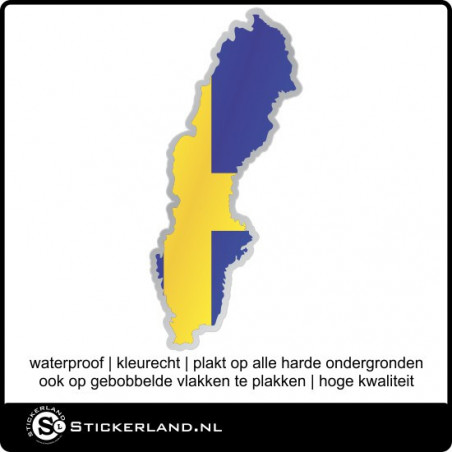 Landen sticker Zweden klein