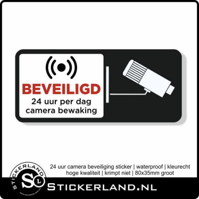 24 uur Camera Bewaking sticker