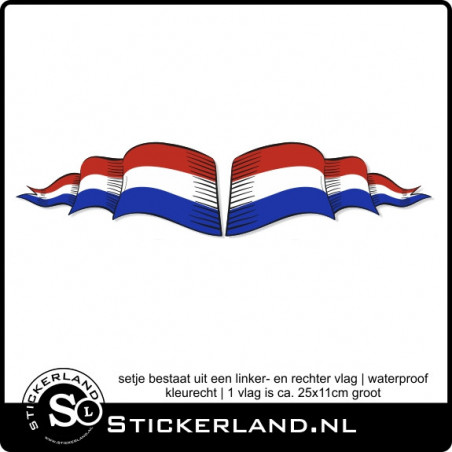 Vlag en wimpel set Nederland (25x11cm)
