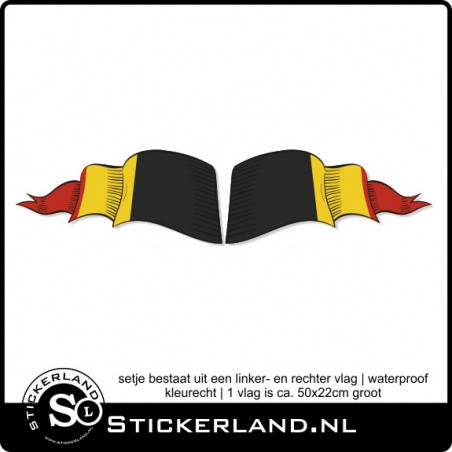Vlag en wimpel set Belgie (50x22cm)