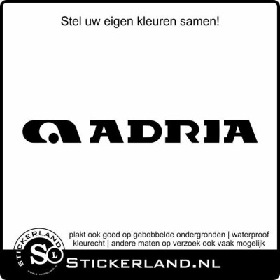 Adria nieuw caravan en camper sticker