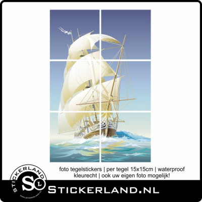 Foto tegelsticker Boot 03 (46x31cm)