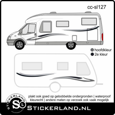 Camper en caravan stripingset 033 (vanaf 150cm)