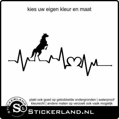 Hartslag sticker met paard