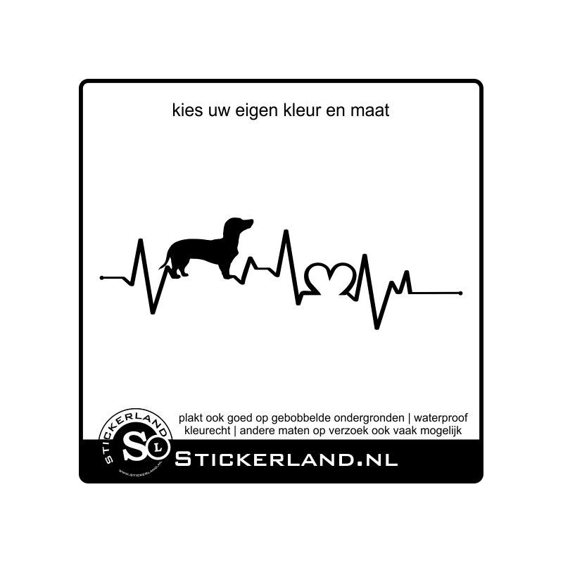PMSMT 2 stuks autostickers 3D teckel hond gescheurd auto sticker