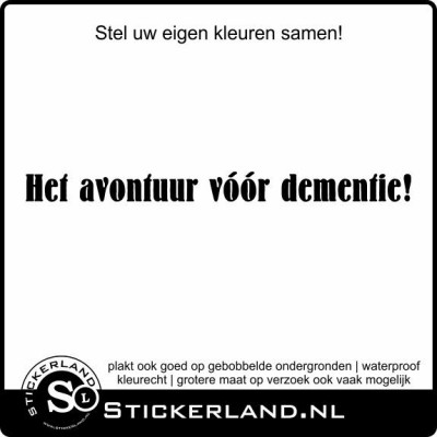 Avontuur camper spreuk sticker (54x4cm)