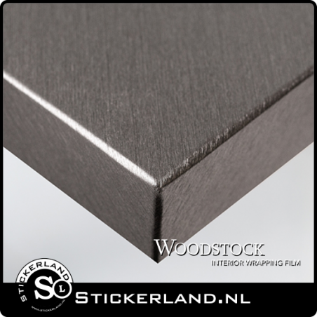 Metallic Brushed Dark Silver Woodstock Wrapfolie WSNE-49