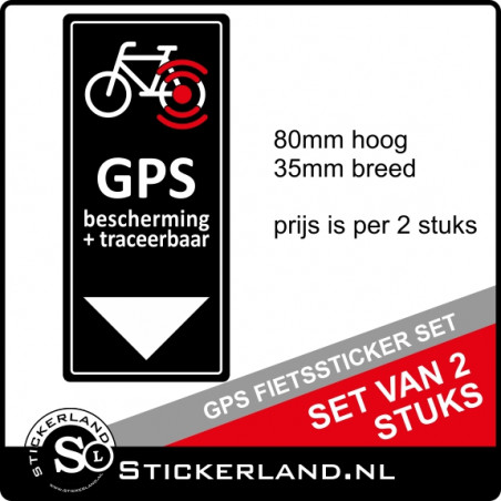 GPS stickerset zwart