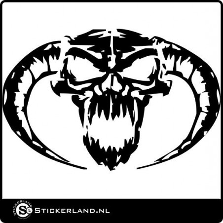 Masters of Hardcore sticker (moh) Skull 55x36cm