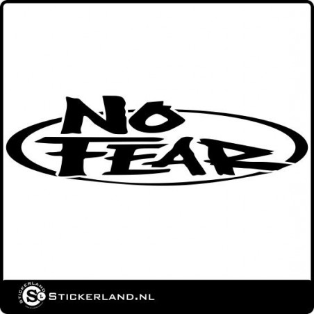 No Fear sticker met ovaal