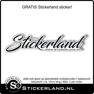 Gratis Stickerland logo sticker