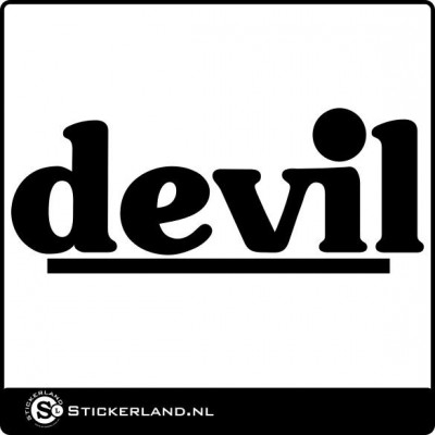 Devil Uitlaten logo sticker