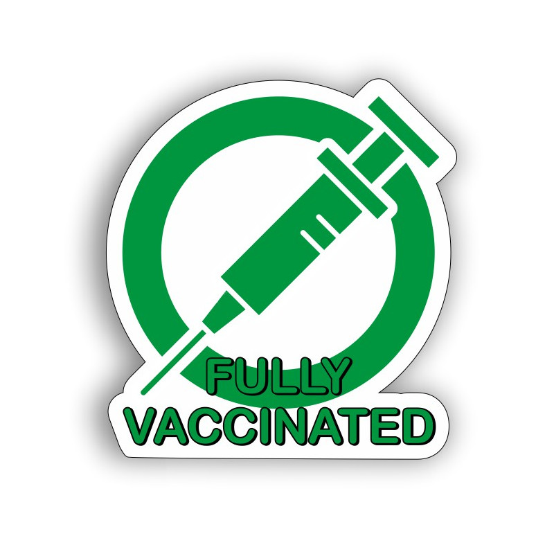Fully Vaccinated sticker [10x10cm]