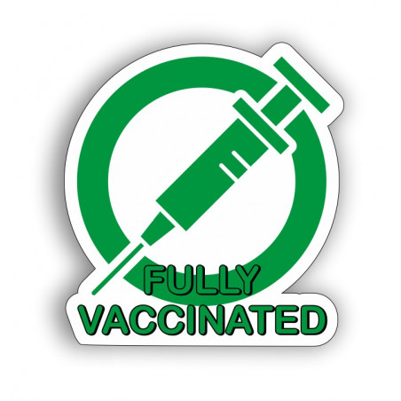 Fully Vaccinated sticker [10x10cm]