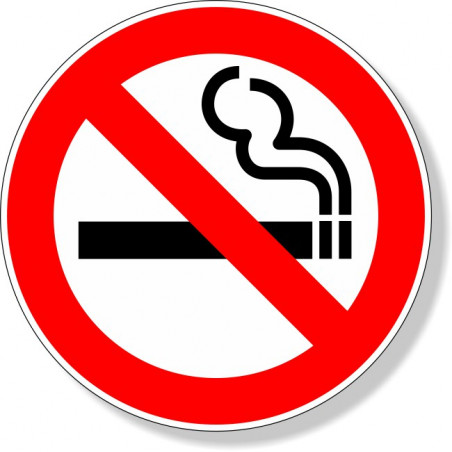 Niet roken sticker rond