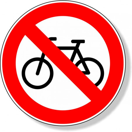 Verboden voor fietsen sticker