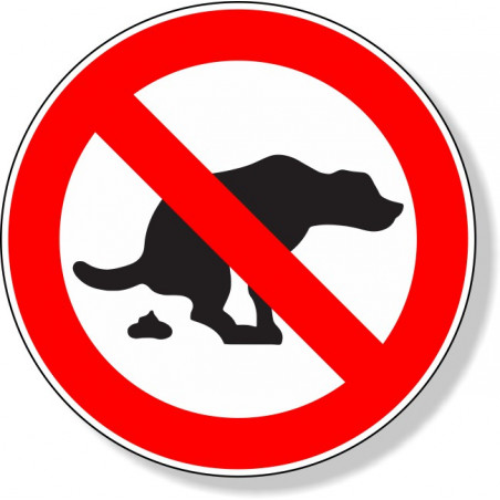 Verboden voor poepende honden sticker