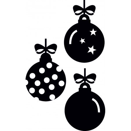 Kerstballen Stickerset - (23 x 37 cm)